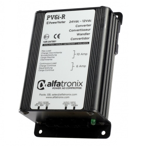 Alfatronix Pv6i-ru 24vdc To 12vdc Converter - Isolated Input To Output - 6a Continuous 10a Intermittent