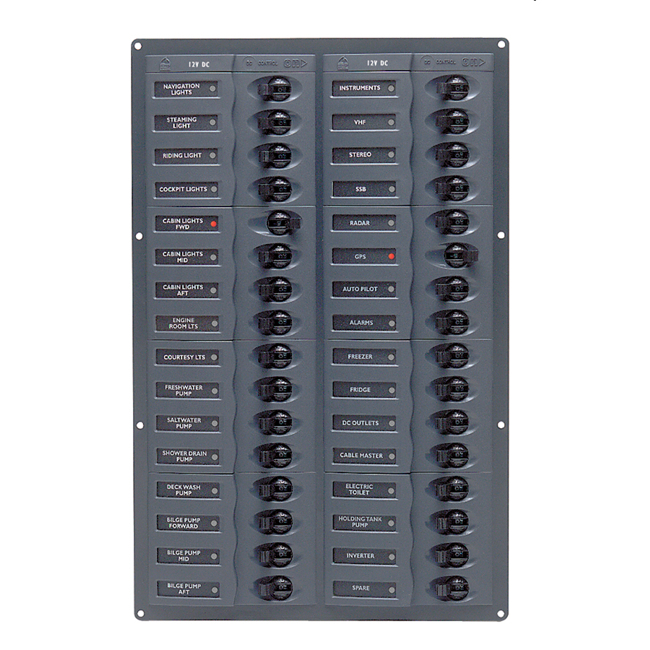 BEP 906NMV Circuit Breaker Panel 32-Way 12v Vertical