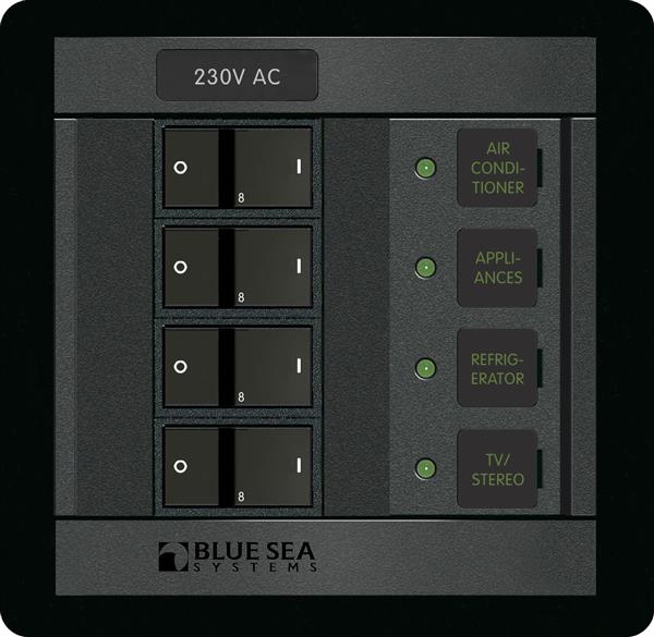 Blue Sea 360 Ac Circuit Breaker Panel Branch 4 Pos