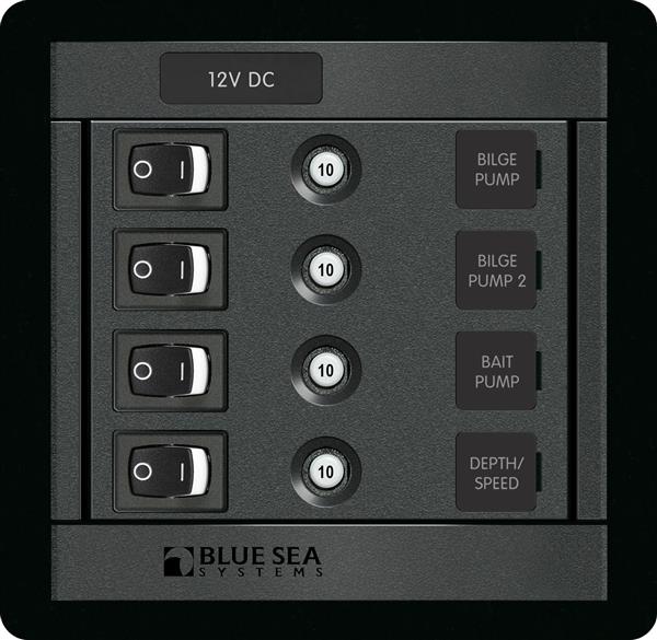 Blue Sea 360 Dc Circuit Breaker Panel 4 Pos