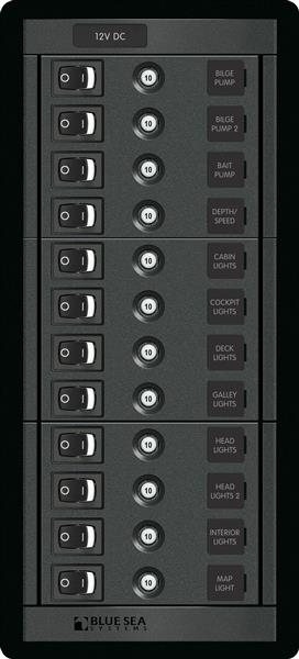 Blue Sea 360 Dc Circuit Breaker Panel 12 Pos