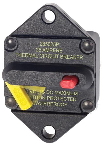 Blue Sea 285  Panel Mount Circuit Breaker 25a