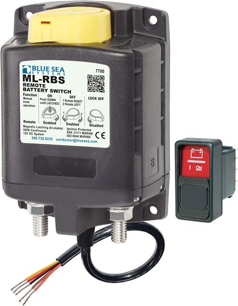 Blue Sea Ml Solenoid Switch 12v C/w O/ride