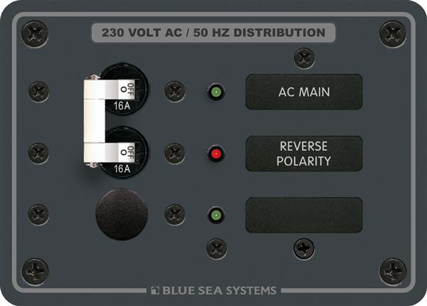 Blue Sea Panel 230vac Main + 1 Pos