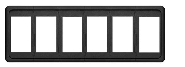 Blue Sea Contura 6 Pos Panel Black