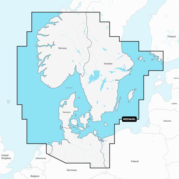 Garmin Navionics+ NSEU645L Skagerrak & Kattegat