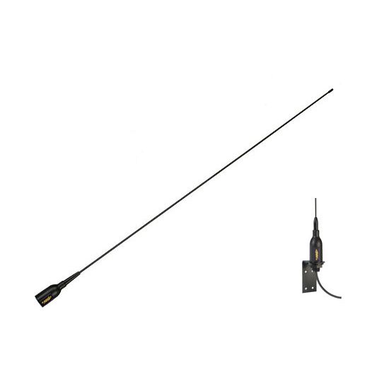 Glomex SuperGain Elba VHF Antenna Black Fibreglass Whip