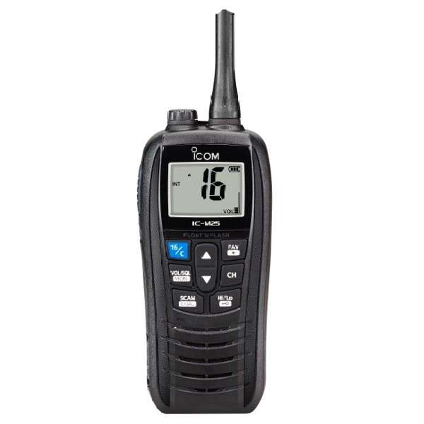 Icom IC-M25 Handheld Marine VHF Radio - Black Band