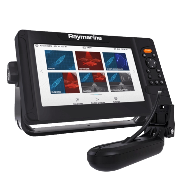 Raymarine Element 9 HV Plotter w/ HV-100 Transom Mounted Transducer